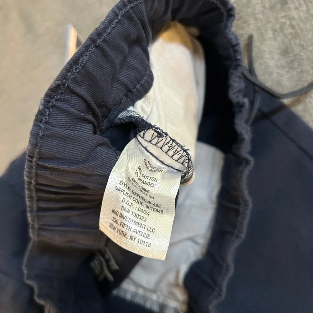 GAP‎ Kids Stretch Twill Jogger Pants Elastic Waist Navy Blue Youth Small (6/7)